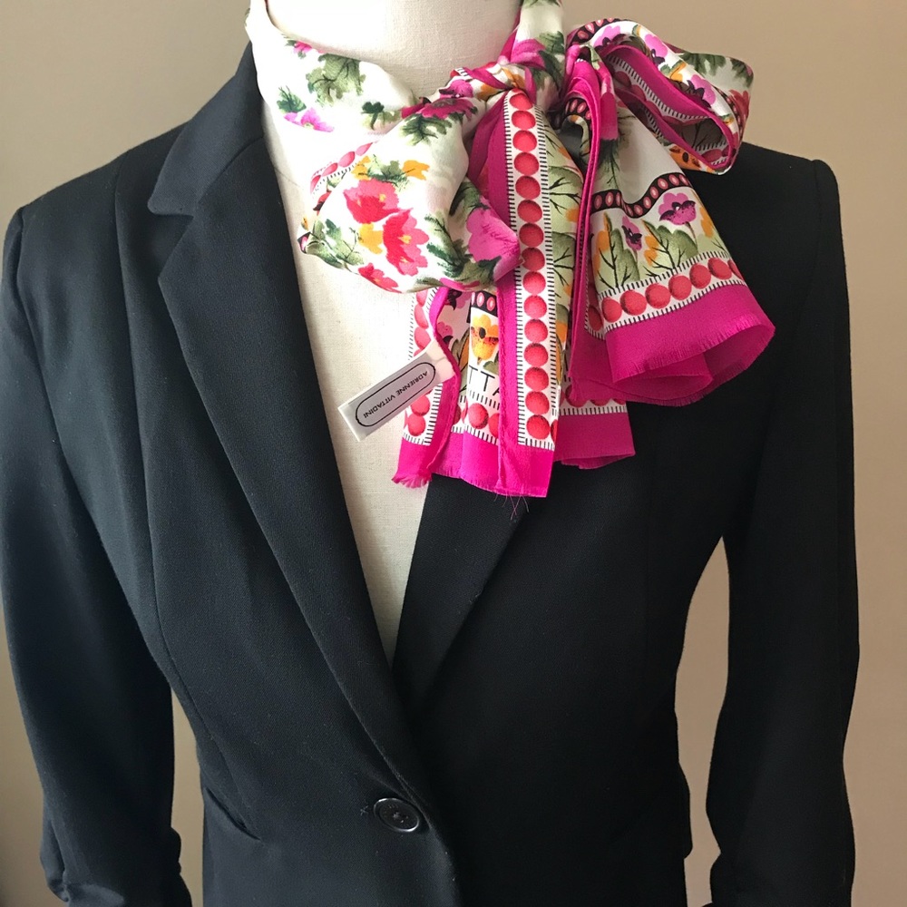 Adrienne Vittadini 100% Silk rectangle scarf
